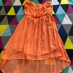 Gorgeous Coral High Low Dress